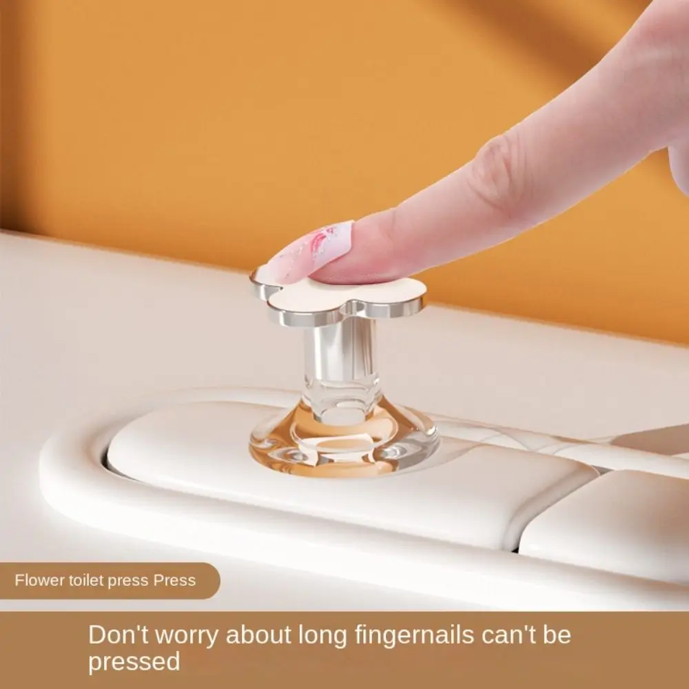 Description Picture 4 of itemNew Universal Flower Shaped Toilet Tank Button Plastic Toilet Button Creative Drawer Handle Labor-saving Toilet Tank Button Aid