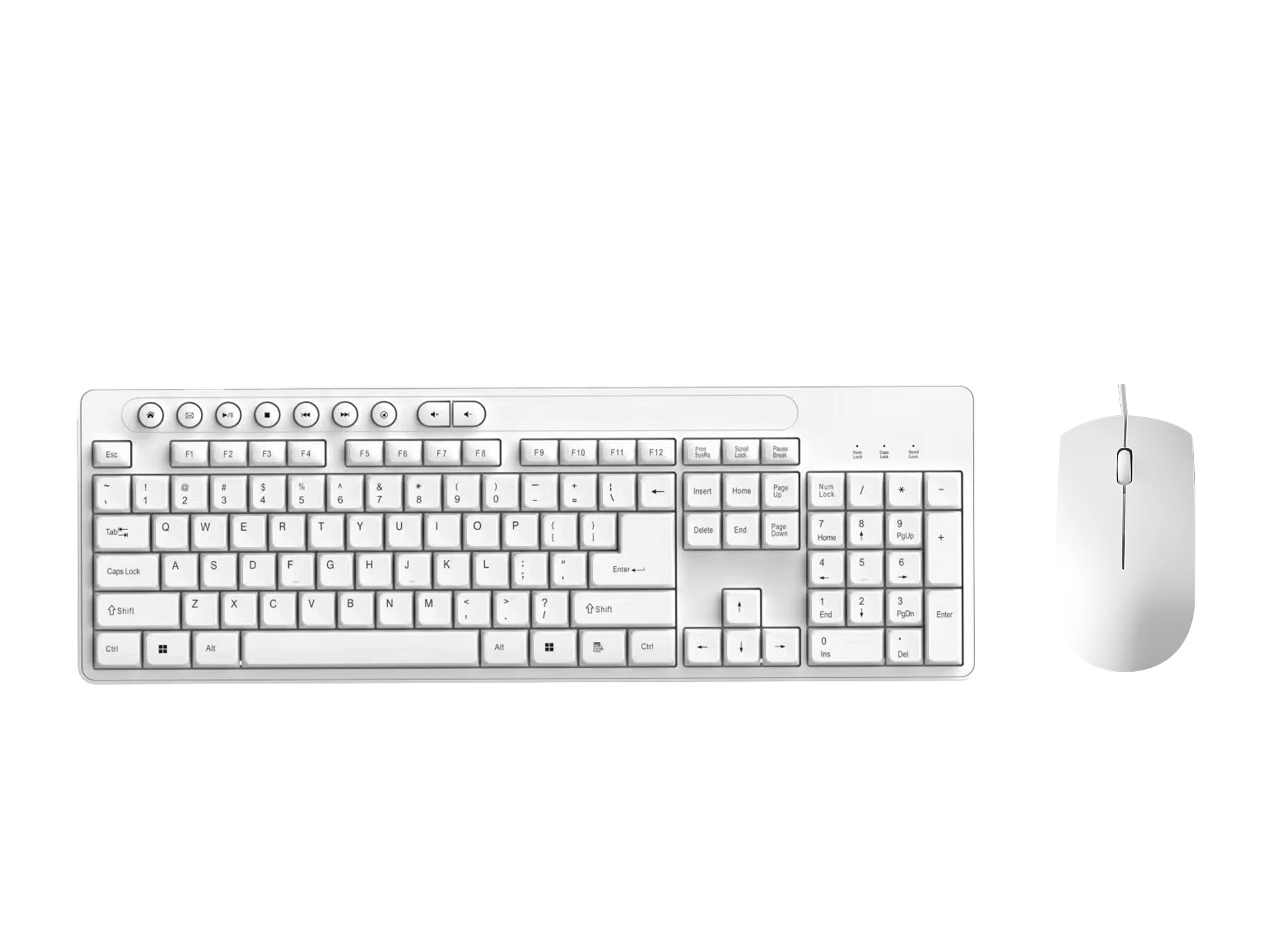113-Tasten-USB-Tastatur mit Kabel und Maus-Kombination, weitestgehend kompatibel, ergonomisches Design, geeignet für Büro-, Heim-, Laptop- und Desktop-Computer_voghion.com