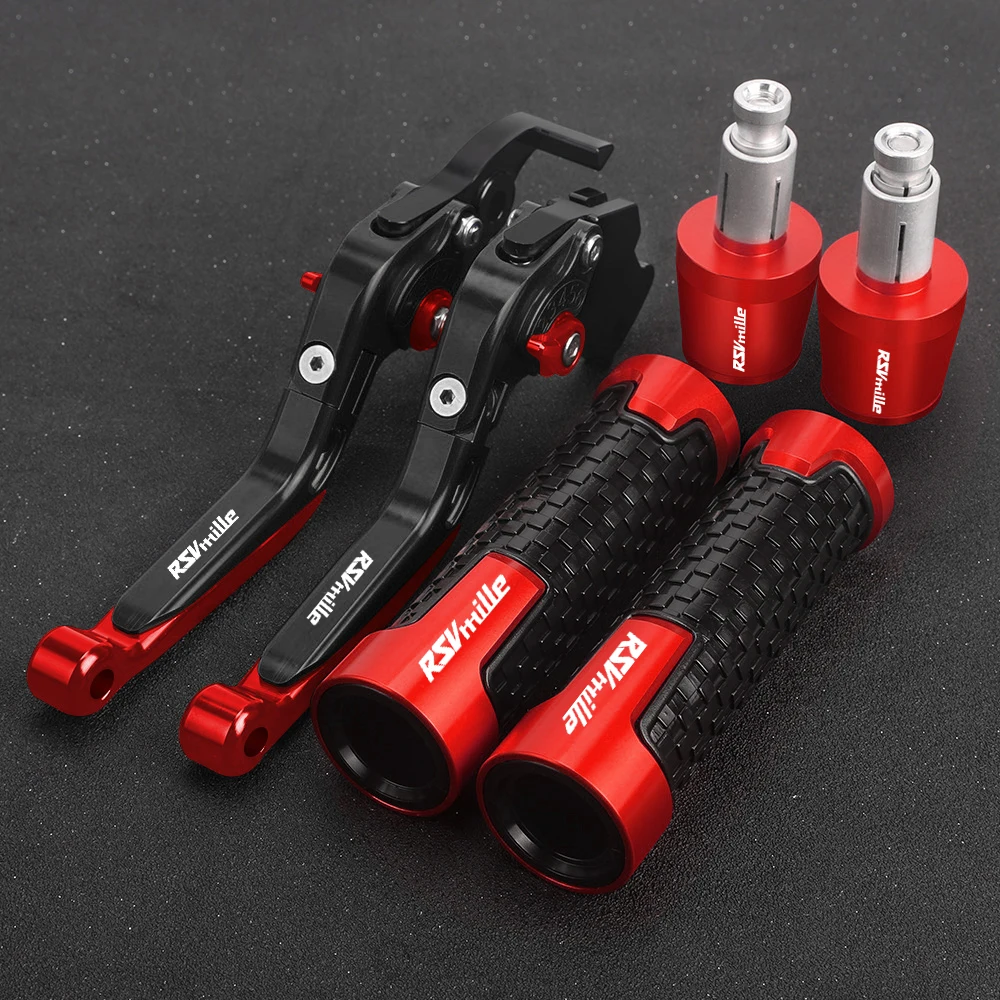 

For APRILIA RSV MILLE 2004 2005 2006 2007 2008 Extendable Handle Bar Folding Brake Clutch Levers Handlebar Hand Grips ends