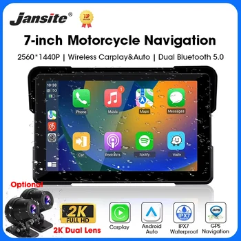 5x7" CarPlay Motorcycle GPS DVR 1