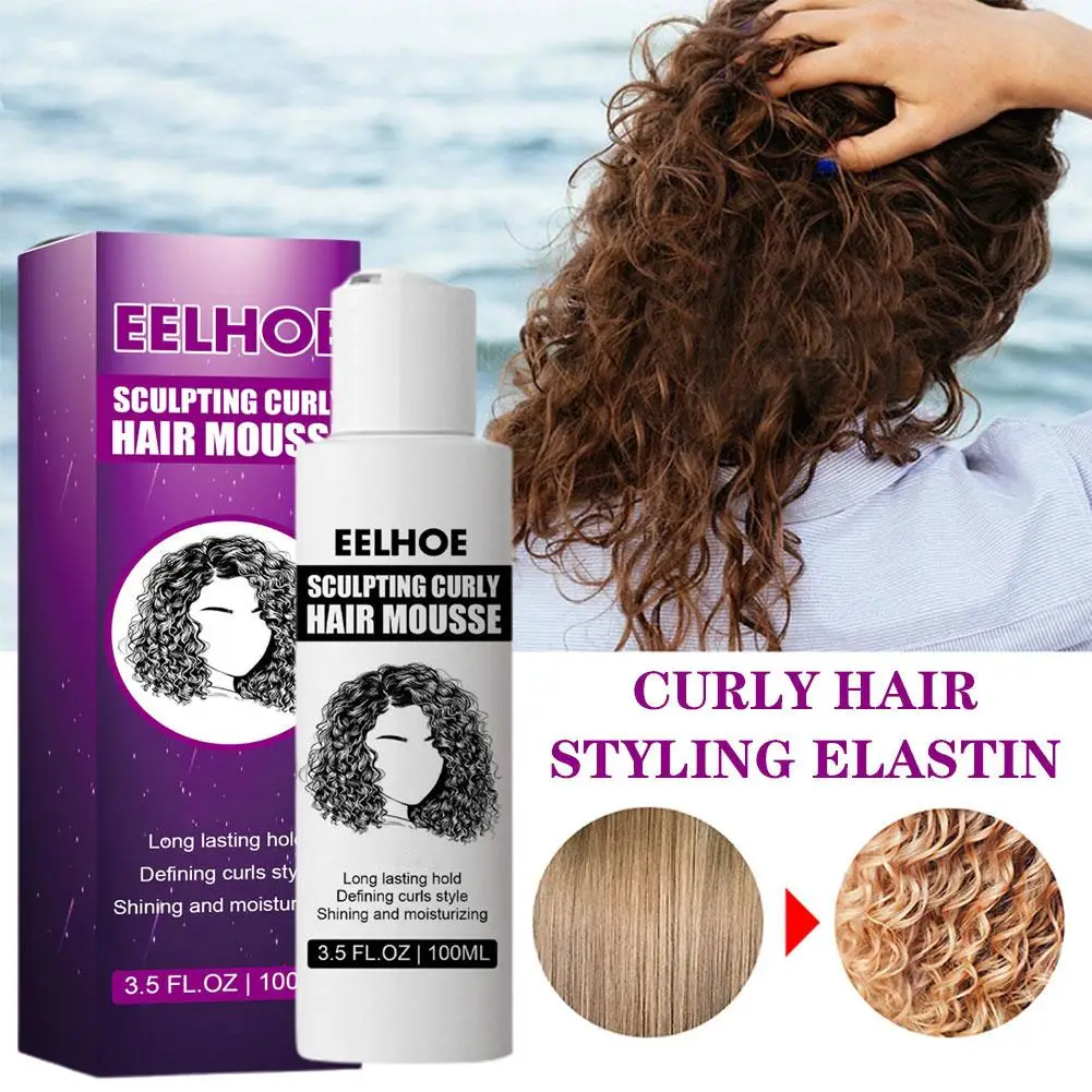 Description Picture 4 of itemEELHOE Curl Enhancers Styling Elastin Anti-frizz Curly Hair Moisturizing Styling Agent Beauty Hair Mousse 100ml