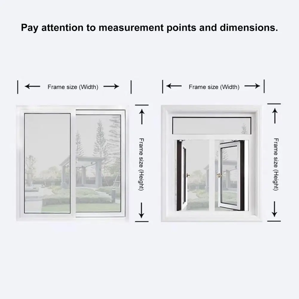 Secure Fit Window Screen Magnetic Anti-mosquito Screen with Strong Adhesion Adjustable Mesh Window for Insect Prevention 6