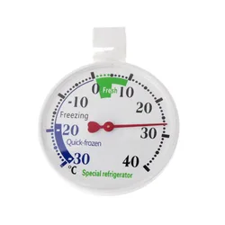 Refrigeration Thermometer with Suction Cup - Accurate Temperature Gauge (A)