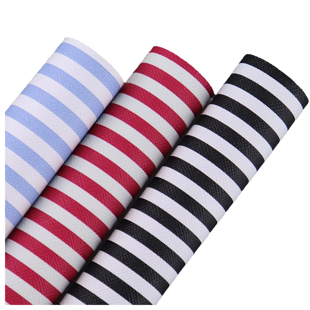 

30cmx134cm Roll Mid Stripe Faux Synthetic PU Artificial Leather Fabric For Hair Bows Bags Earring Material DIY BH456