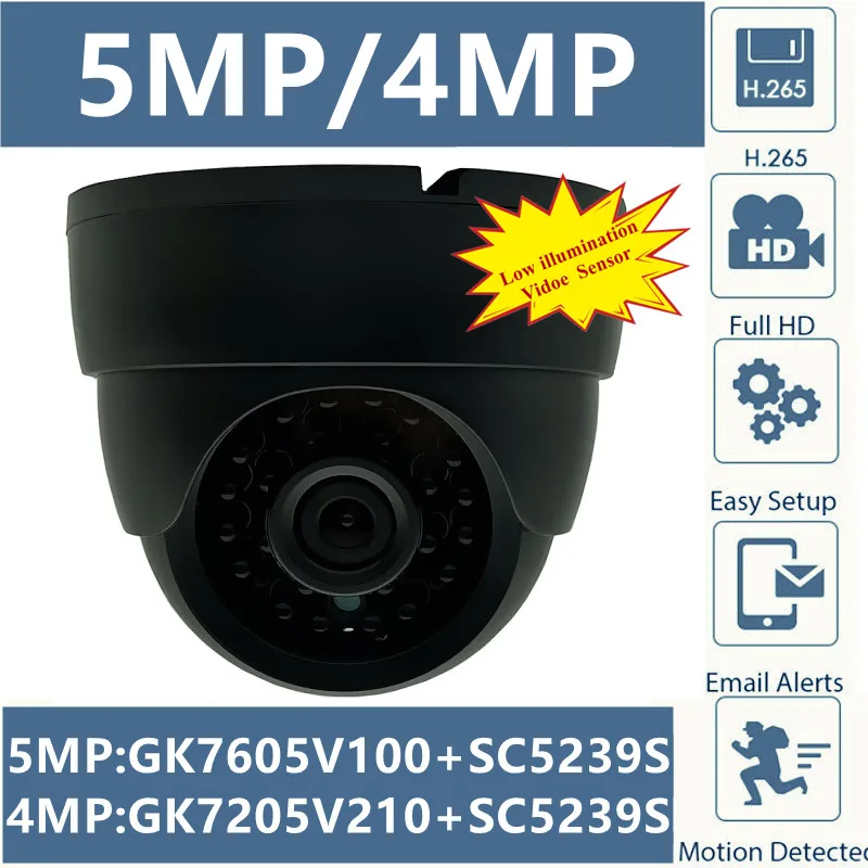 Невидимая инфракрасная потолочная купольная IP-камера 940nm 4/5MP для помещений GK7605V100