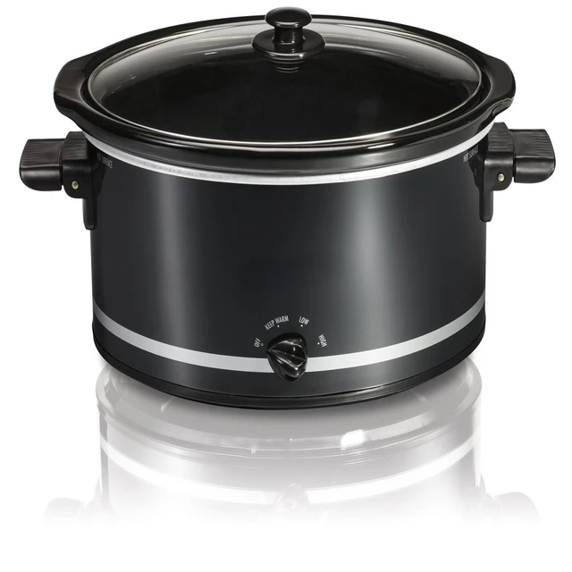 Slow Cooker, Extra-Large Capacity, Serves 10+, 8 Quarts, Black, 33185