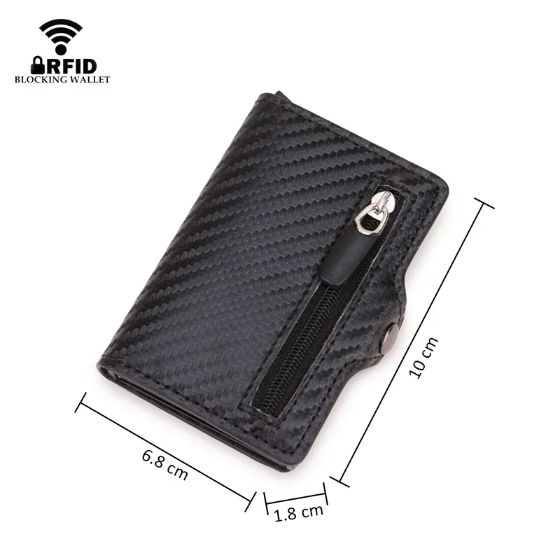 DIENQI Carbon Fiber Anti Rfid Credit Card Holders Minimalist Wallets Case Men Slim Leather Business Bank Cardholder Pocket Purse wallet card holder card holder credit card holder credit card wallet card wallet wallet card bag document card wallet