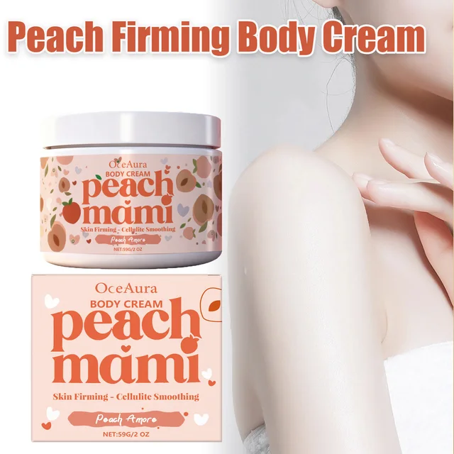 Crème pour le corps raffermissante à la pêche, hydratante, raffermissante, lissante, usage quotidien pour une peau élastique nourrissante et protégée 1