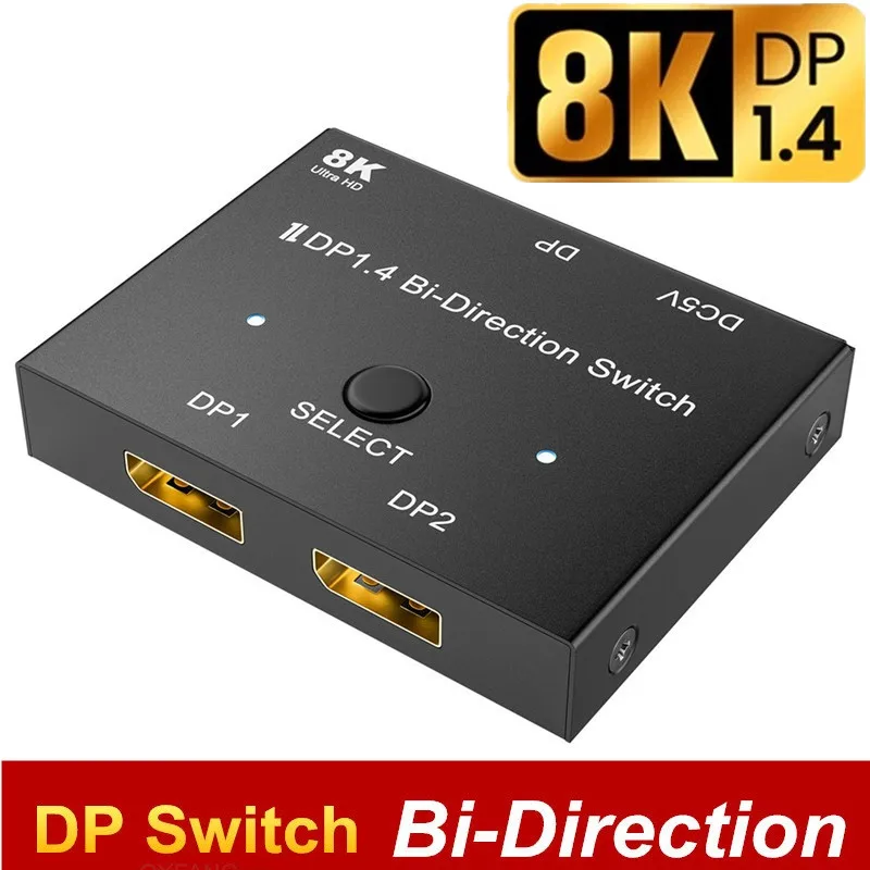 Displayport Splitter Switch | Displayport Video Switcher | 4 Port ...