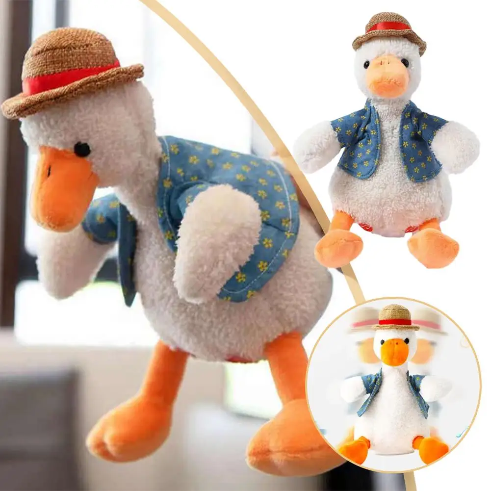 Electric Plush Talking Repeat Duck Dancing Early Education Toys Duck Soft Fabric Doll Soft Fabric Ducks Dancer Home Decor
