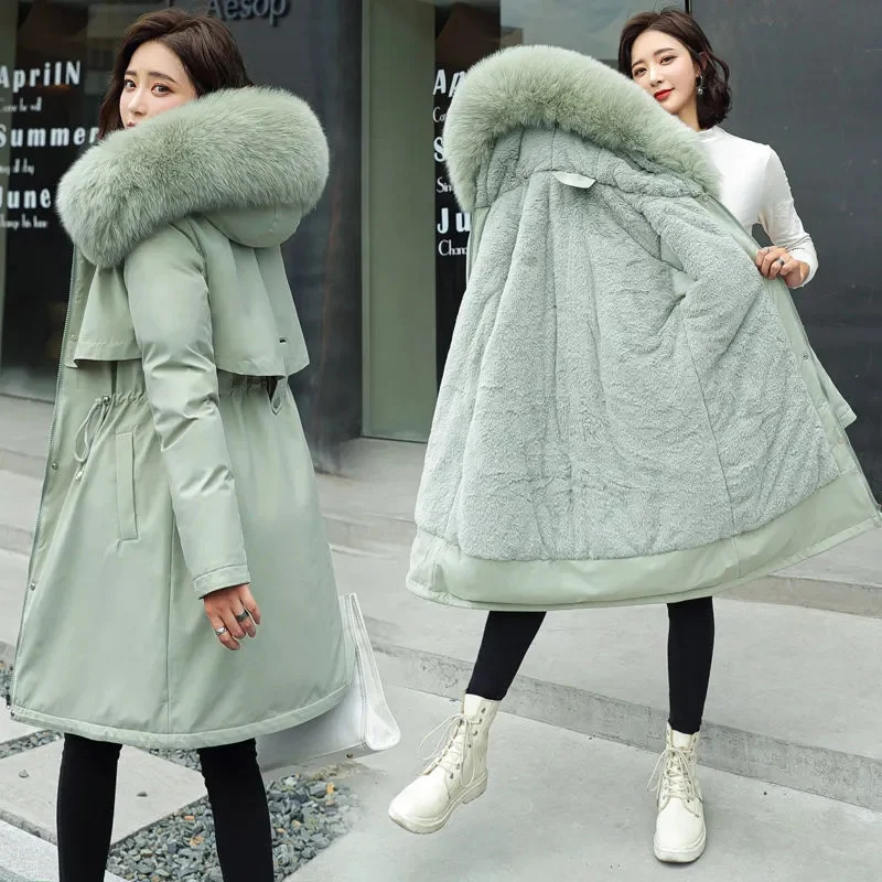 Women-Winter-Jacket-Parka-Clothes-Thick-Loose-Long-Coat-Wool-Liner ...