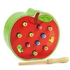 Magnet Strawberry Catch Worms Board Fishing Game for kids Magnetic Catching Caterpillar Montessori Educational Toys Baby Gift 6