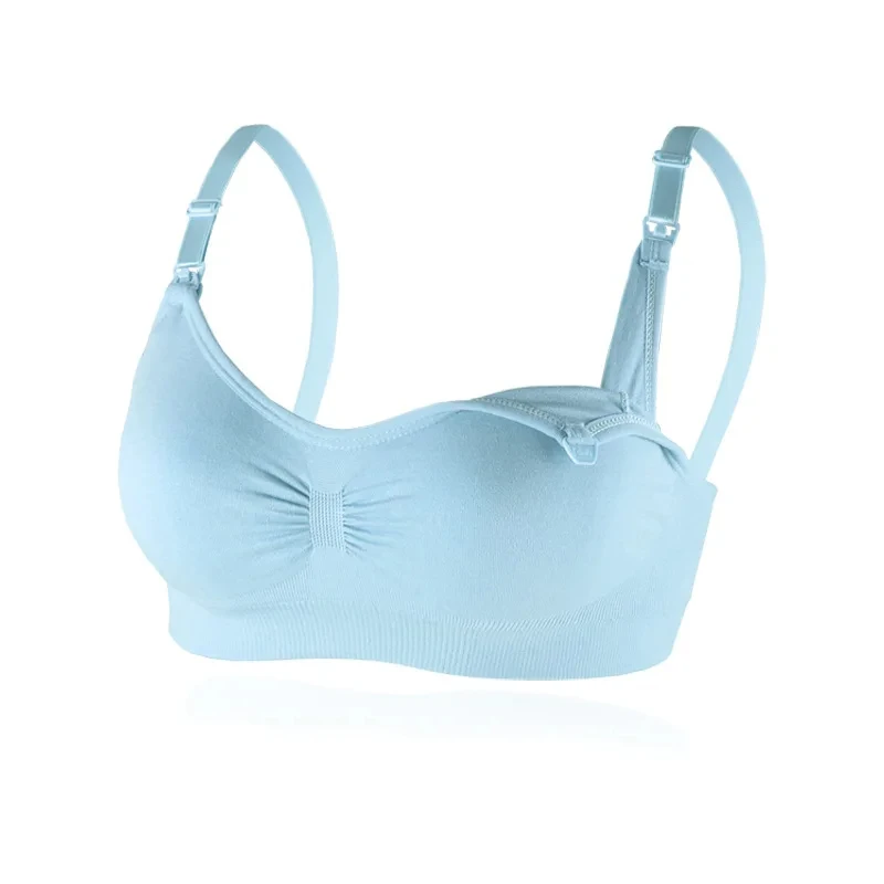 1PCS No Steel Ring with Sports Pad Bra Breastfeeding Non-sagging Vest-style Pregnant Women's Clothing Underwear Front Buckle 5