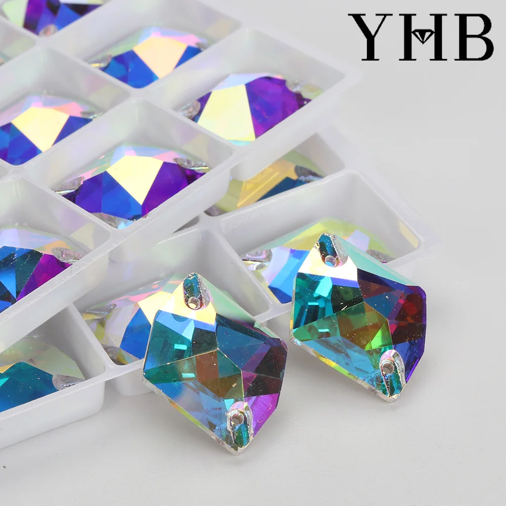 Cosmic Glass Crystal AB Moonlight Sewing Stones For Garment Clothes Bags