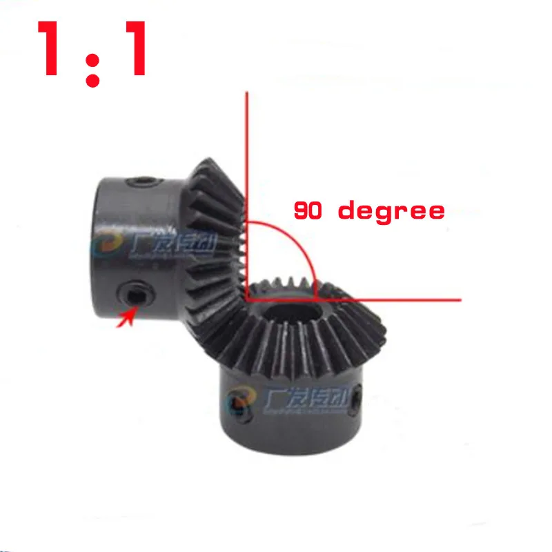 2pcs 1:1 90 degrees Bevel Gear 1M15T 1M20T 1M25T 1M30T bore 6mm 8mm 10mm 12mm 14mm 15mm motor gear transmission gear