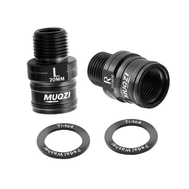 2 Pieces 20mm Bike Pedal Extender, Bike Parts, Easy to Install for Road Bike
