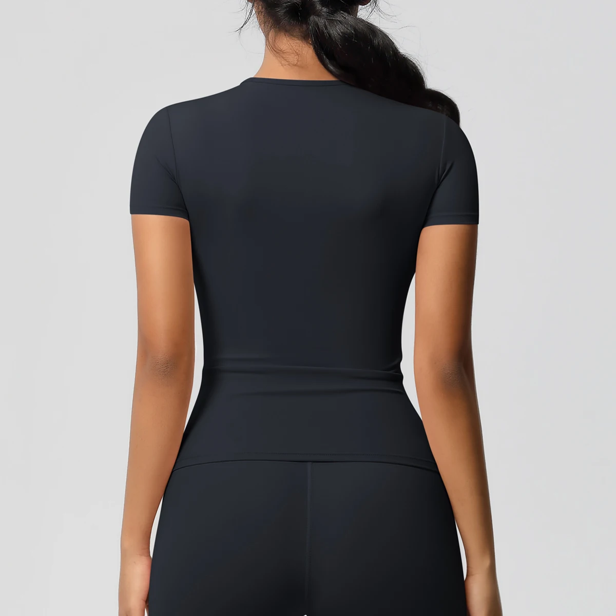 High Elastic Dry Fit Sports Top - Womens Breathable Gym T-Shirt