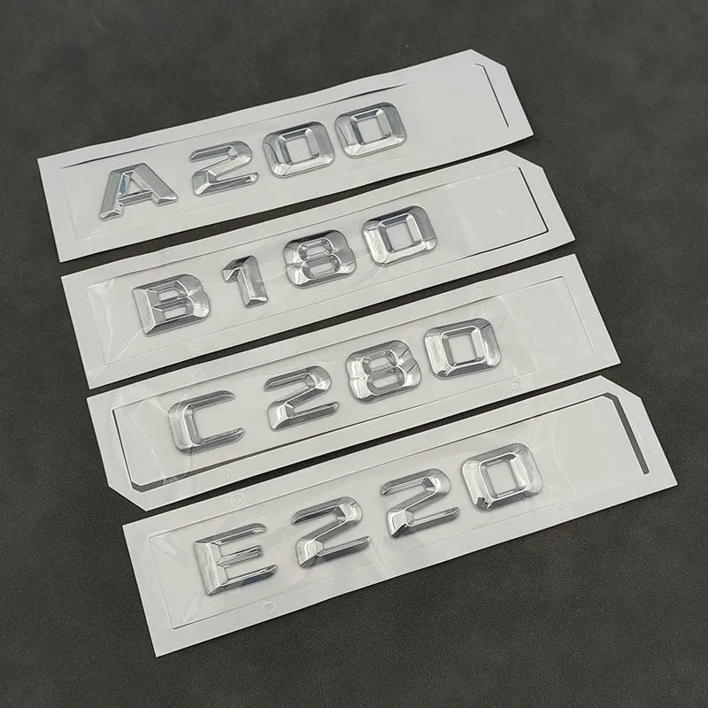 3D Chrome Car Letters For Mercedes Benz A160 A180 A200 B180 C180 C200
