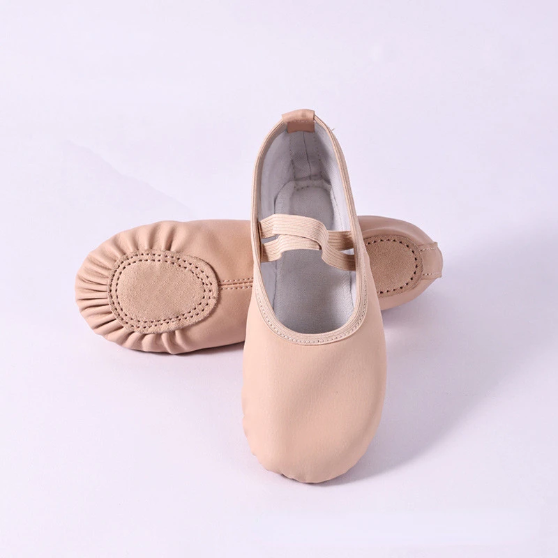 Women's Ballet Slippers for Woman Danseuse PU Leather Professional Dancers Girls Kids Soft Sole Toddler Dance Shoes - AliExpress