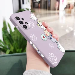 Whimsical Stacking Cats Phone Case for Samsung A14 4G(5G) (Light Purple)
