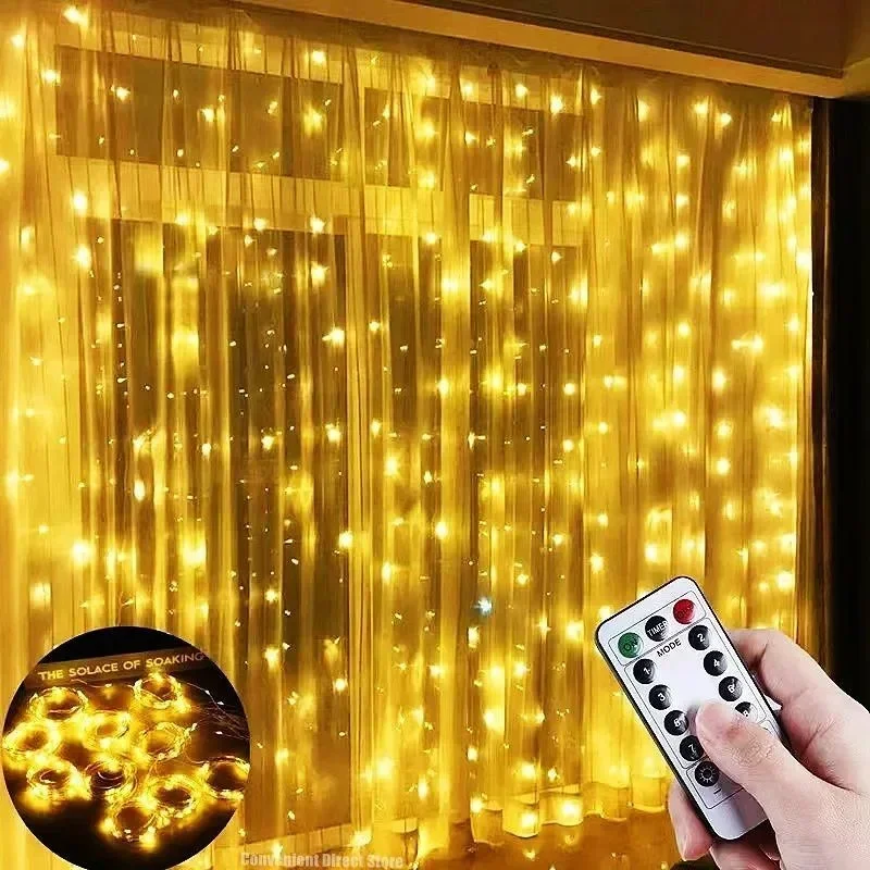 Description Picture 4 of item6M USB LED Curtains Festoon Led Light Garlands New Year Christmas decorations Wedding Decor Outdoor Garden Lights