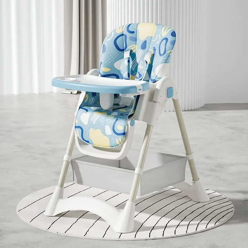 Children's Dining Chair Foldable Adjustable Backrest Baby Dining Chair Reclining Multifunctional