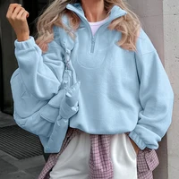 Pink Winter Lamb Fleece Hoodie Women Zipper Lapel Pullover флисовая кофта женская кофта женская - Image 6