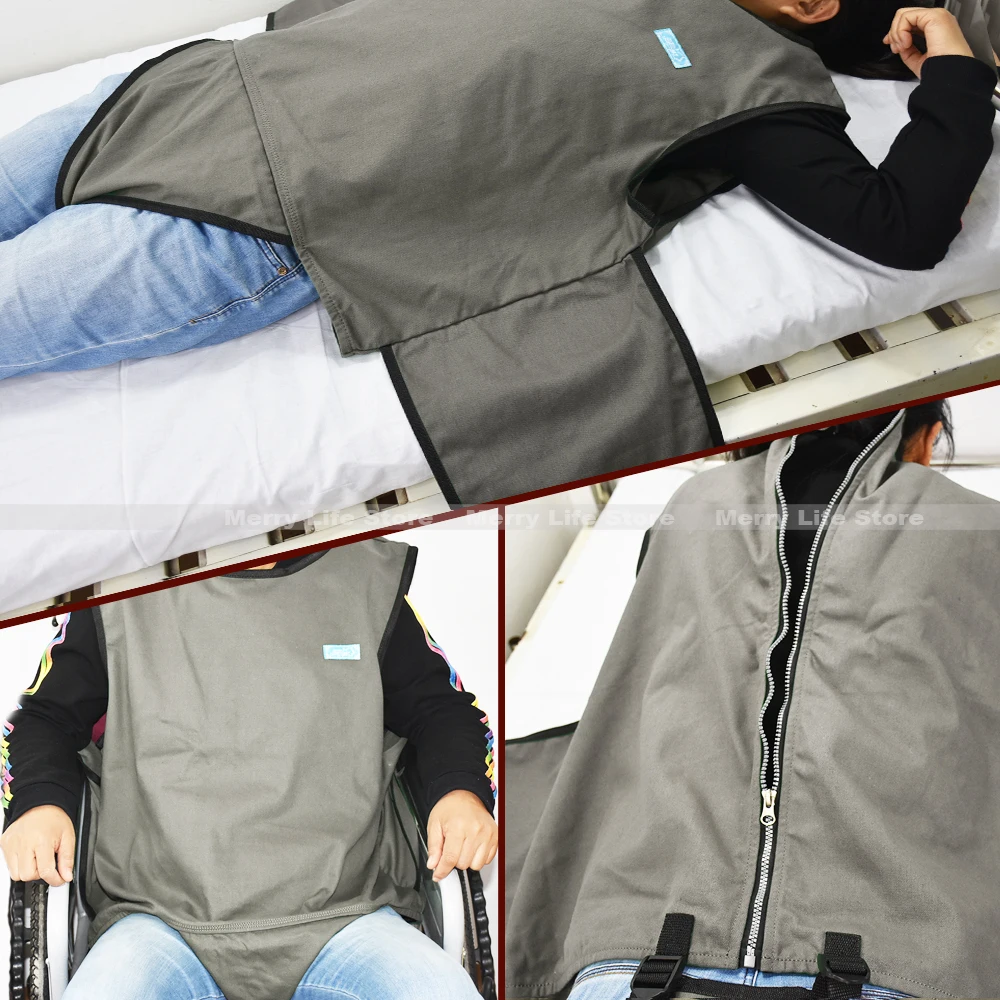 Comfortable Cotton Safety Restraint Vest Anti-falling Bed Chair Wheelchair Seat Belt Restraint Clothes Band for Elderly Nursing