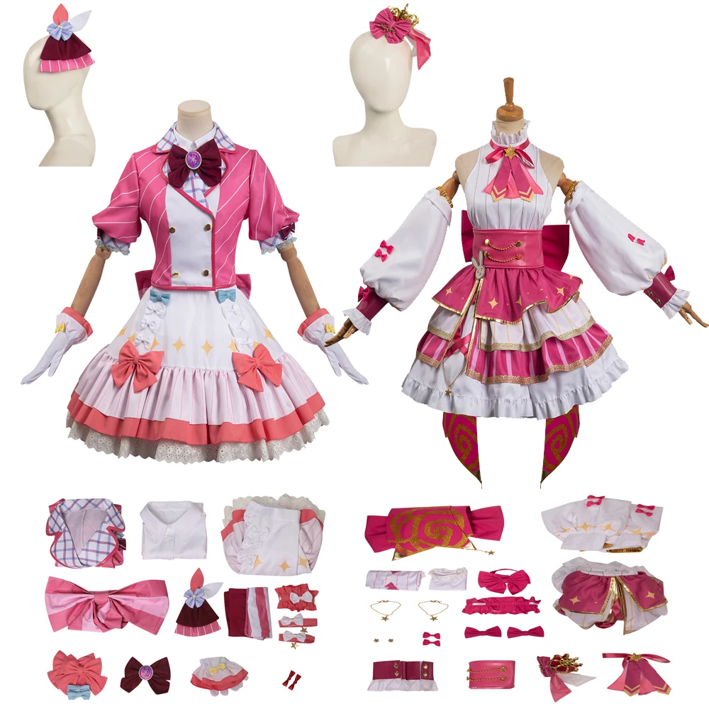 

Hoshino Rubii Cosplay Singing Costume Anime Oshi No Ko Coat Dress Skirt Outfits Kawaii Girls Halloween Carnival Disguise Suit