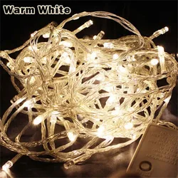 Enchanting Multicolor LED String Lights - 10M 100 LEDs for Festive Decor & Celebrations (Warm White)