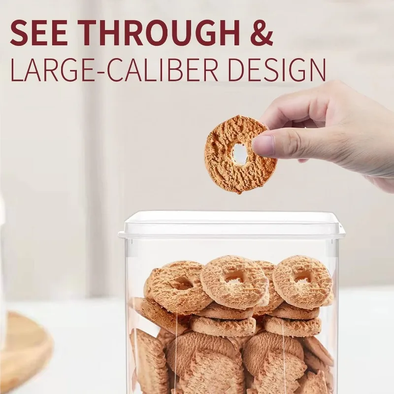 Large Airtight Food Storage Containers with Lids, 10PCS Plastic Cereal Storage Containers, Kitchen & Pantry Organizers