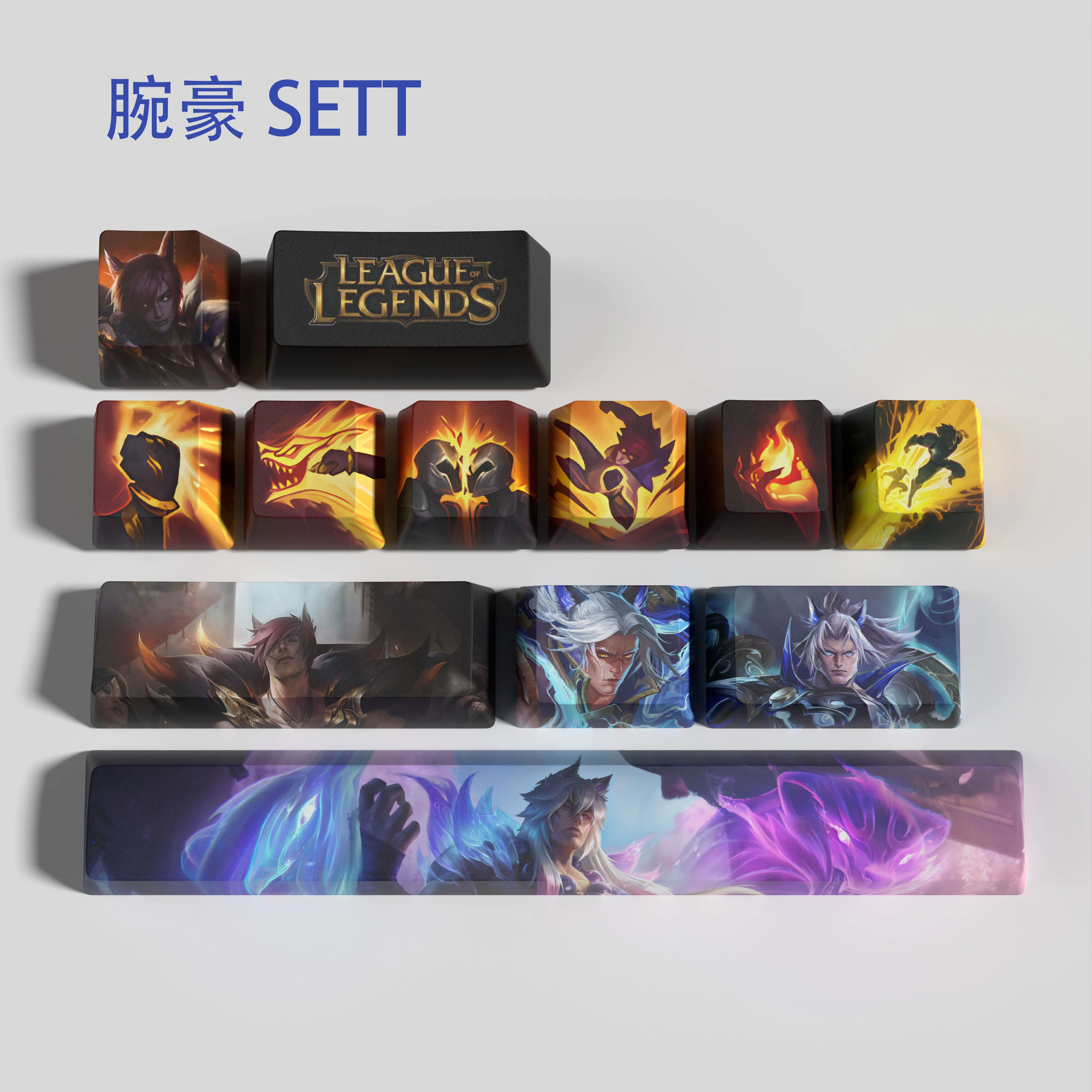 Sett Keycaps Liga das Lendas Keycaps Jogo Keycaps Oem Perfil 12 Teclas Pbt Tintura Sub Keycaps - Imagem 4