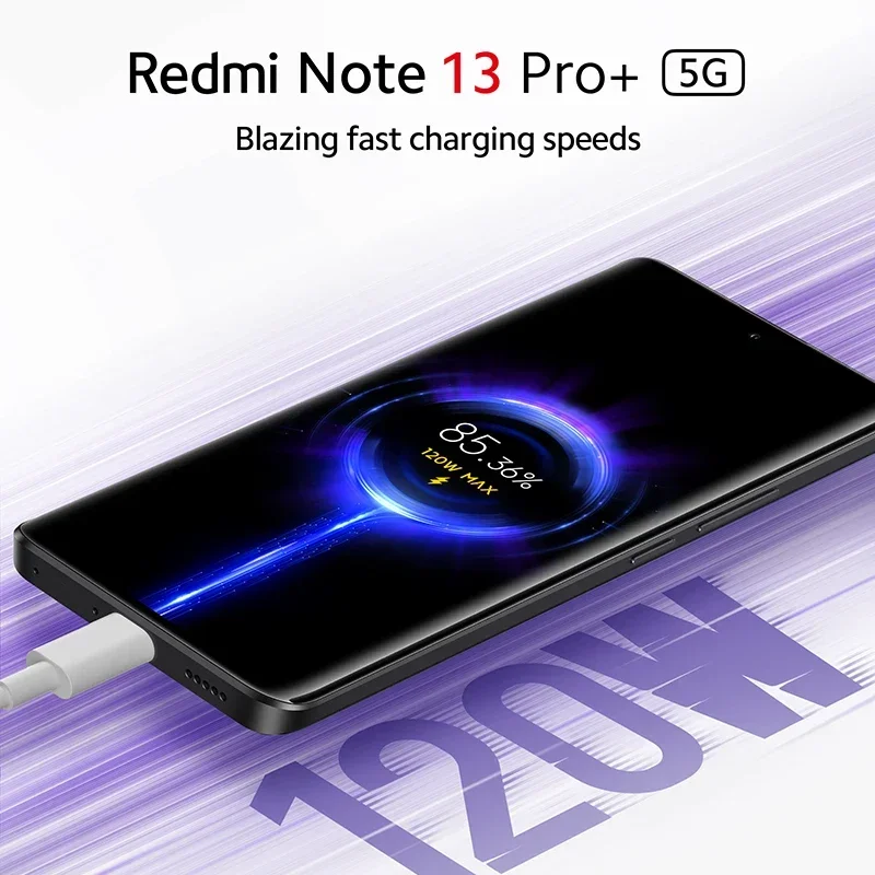 Global Version Xiaomi Redmi Note 13 Pro Plus 5G 200MP OIS Camera 120Hz 1.5K Curved Display MediaTek Dimensity 7200-Ultra IP68 cell phone,mobile phone