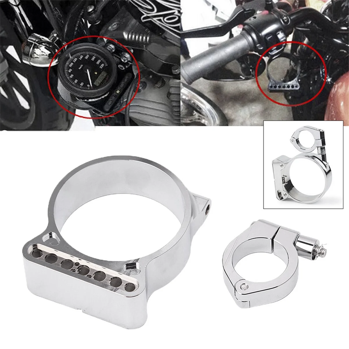 

Хромированный 39 мм Боковой кронштейн спидометра для Harley Sportster XL883