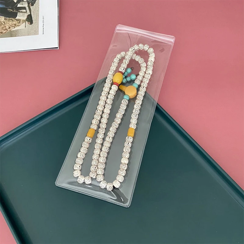 50pcs High Clear Plastic PVC Jewelry Zip Lock Bag Thick Waterproof  Dustproof Battery Earring Beads PVC Trinkets Jewelry Pouches