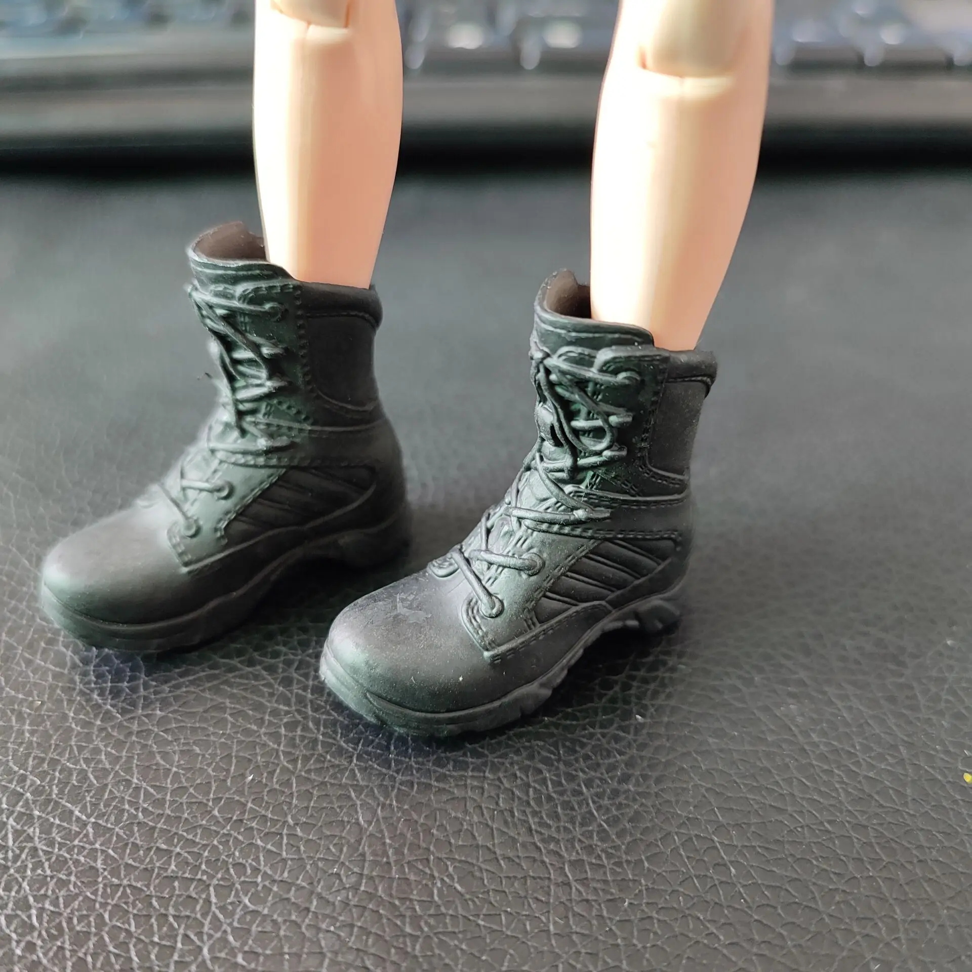 Vstoys 1/6 Female Combat Boots Policewoman Shoes Soldier Hard Rubber Boots  Fit 12Inch Articulating Body Action Figure In Store