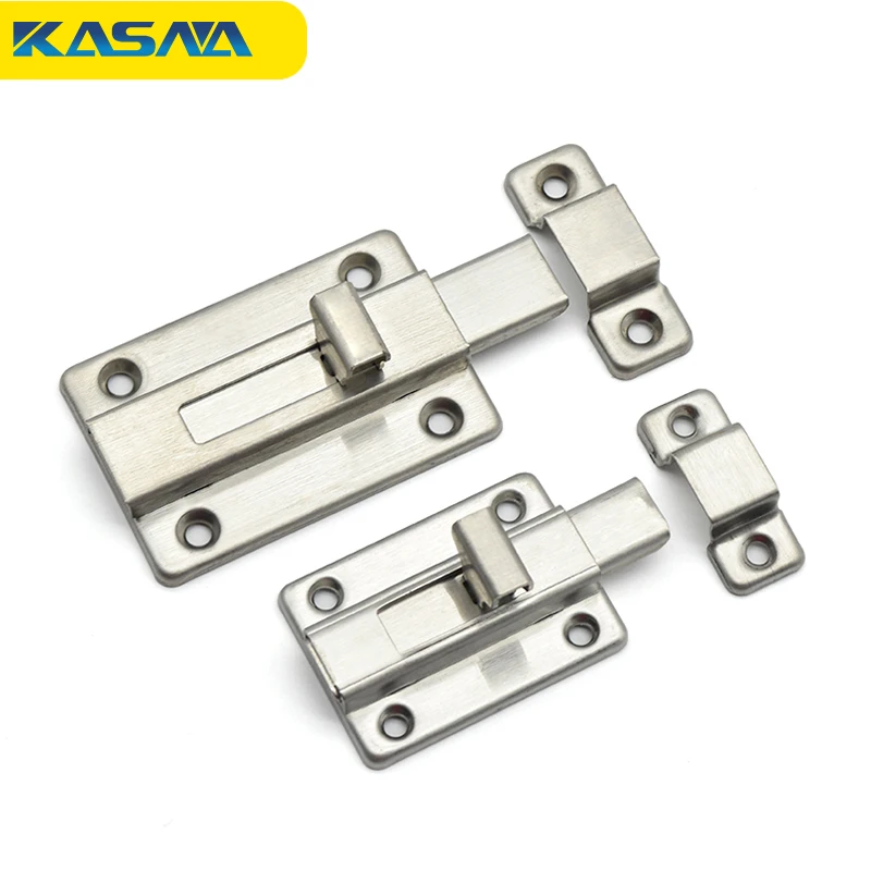 

Stainless Steel Double-ended Door Bolts Sliding Lock Barrel Bolt Automatic Spring Latch Safety Lock Door Hardware
