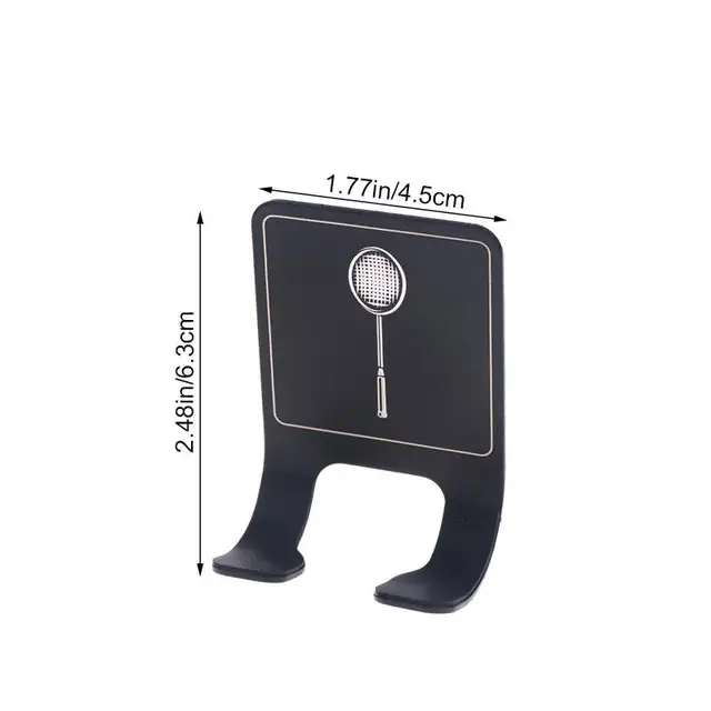1PCS Tennis Racket Wall Mounted Racket Rack Vertical Display Stand Stainless Steel Wall Hook Badminton Racket Holder 6