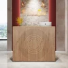 Reception Desk with Counter, Modern Front Desk Reception Room Table, for Checkout, Lobby, 47 Inch Retail Counter 4