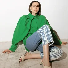 

2022 Spring 100%Cotton Shirts for Women Long Sleeves Oversize Shirts Casual Loose T-shirts Solid Color Fashion Commuting Blouses