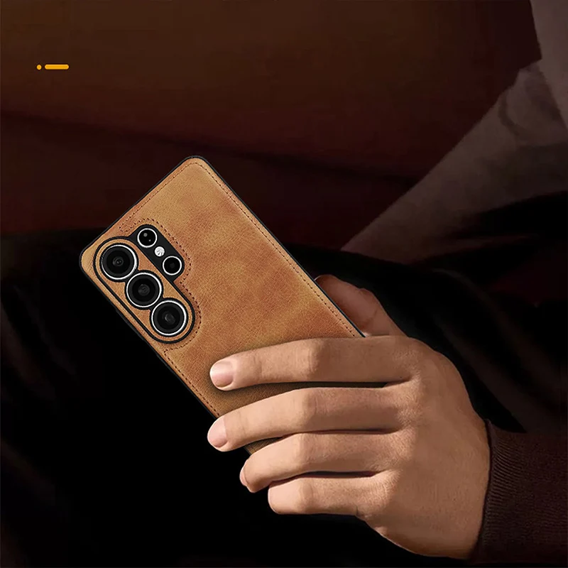Premium PU Leather Soft Case with Camera Lens Protection & Shockproof Design