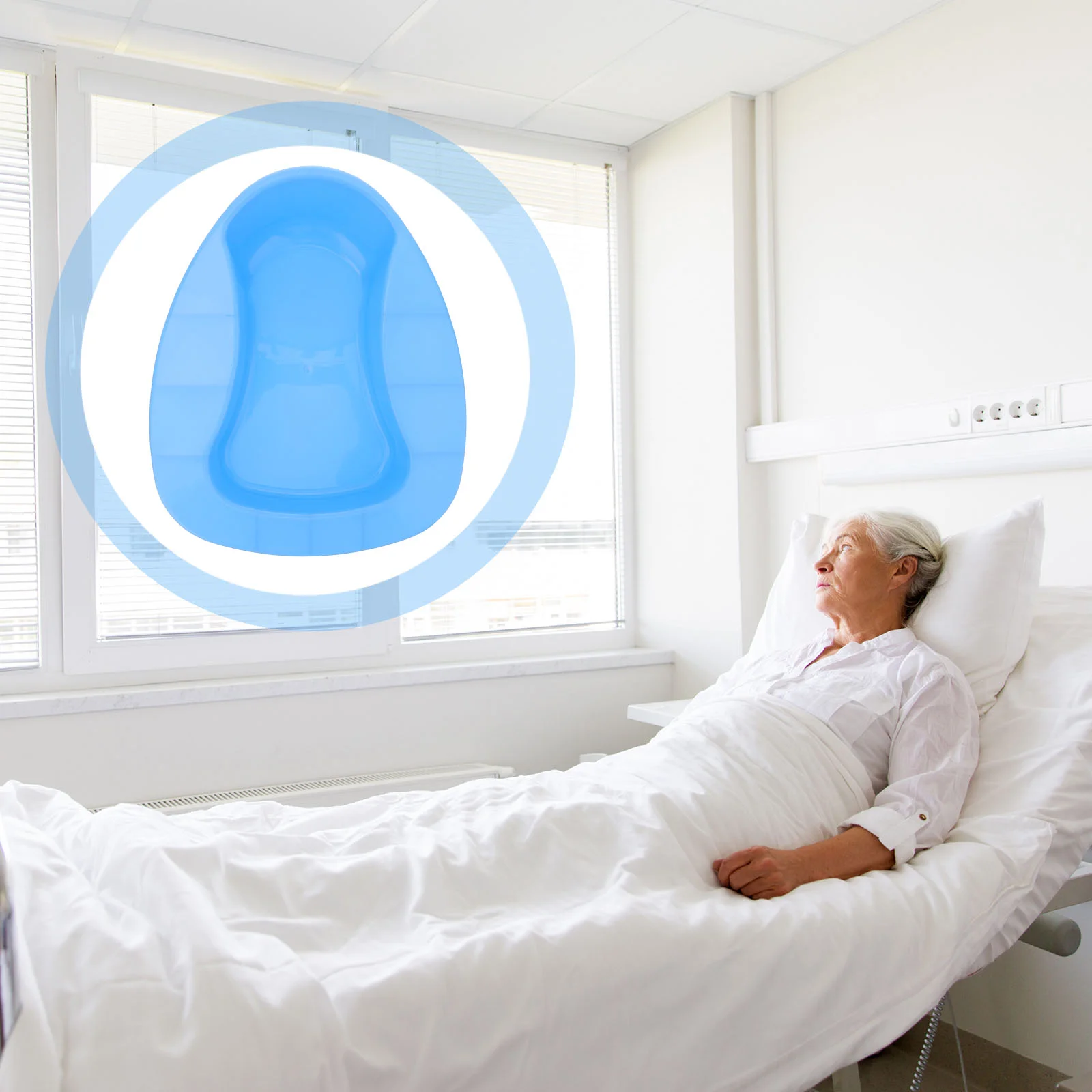 

Thicken Bed Pan Bedridden Paralyzed Elderly Care Bedpan Plastic Toilet Bowl (Blue)drop shipping