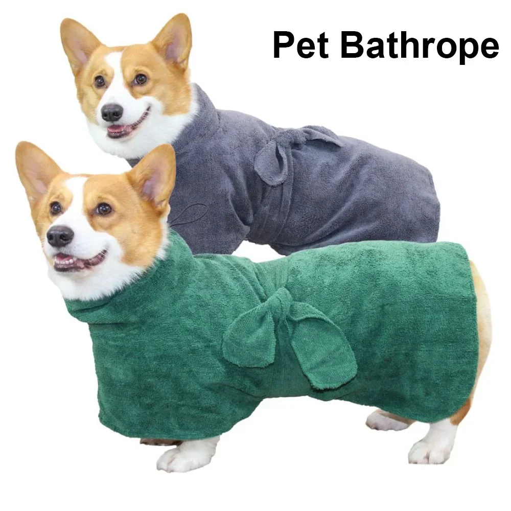 Albornoz superabsorbente para perro, bata de ba&ntilde;o de microfibra para gato, perros peque&ntilde;os, medianos y grandes, Toalla ba&ntilde;o d