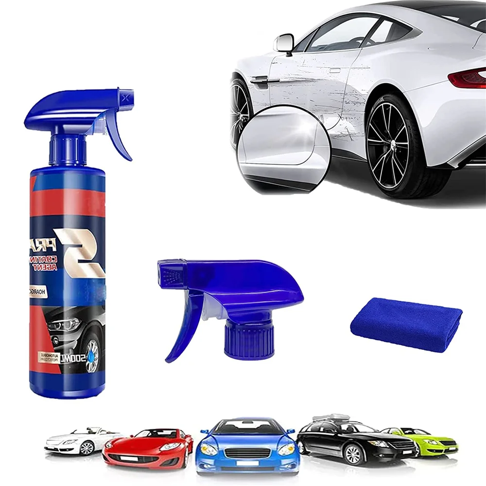 3 In 1 Quick High Protection Car Coating Spray Polish, Ceramic, Plastic  Parts Refurbisher 