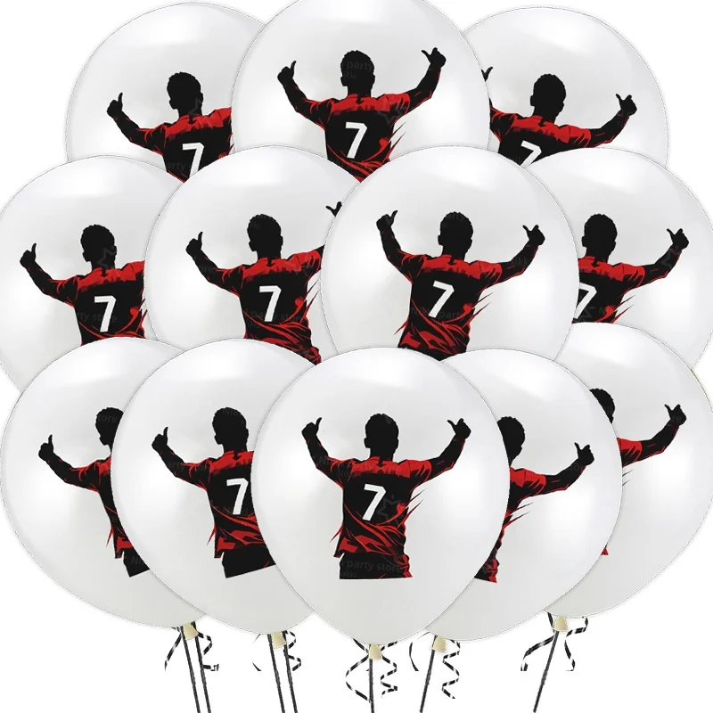 Neue Fußball-Ballons Fußball-Superstar CR7 Geburtstagsparty-Dekoration 12-Zoll-Latexballons Fußball-Partys DIY-Dekorationen – Detail 3