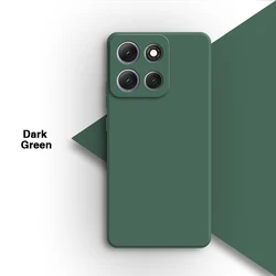 Premium Liquid Silicone Anti - Drop Protective Phone Case for Edge 70 Fusion Plus (Dark Green)