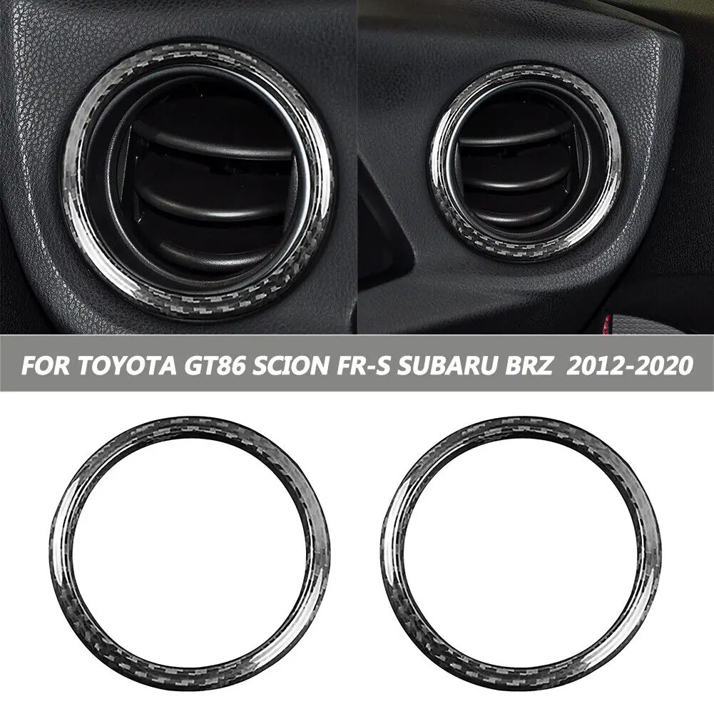 

Carbon Fiber Air Vent Outlet Frame Cover Trim For Subaru BRZ Toyota 86 FR-S
