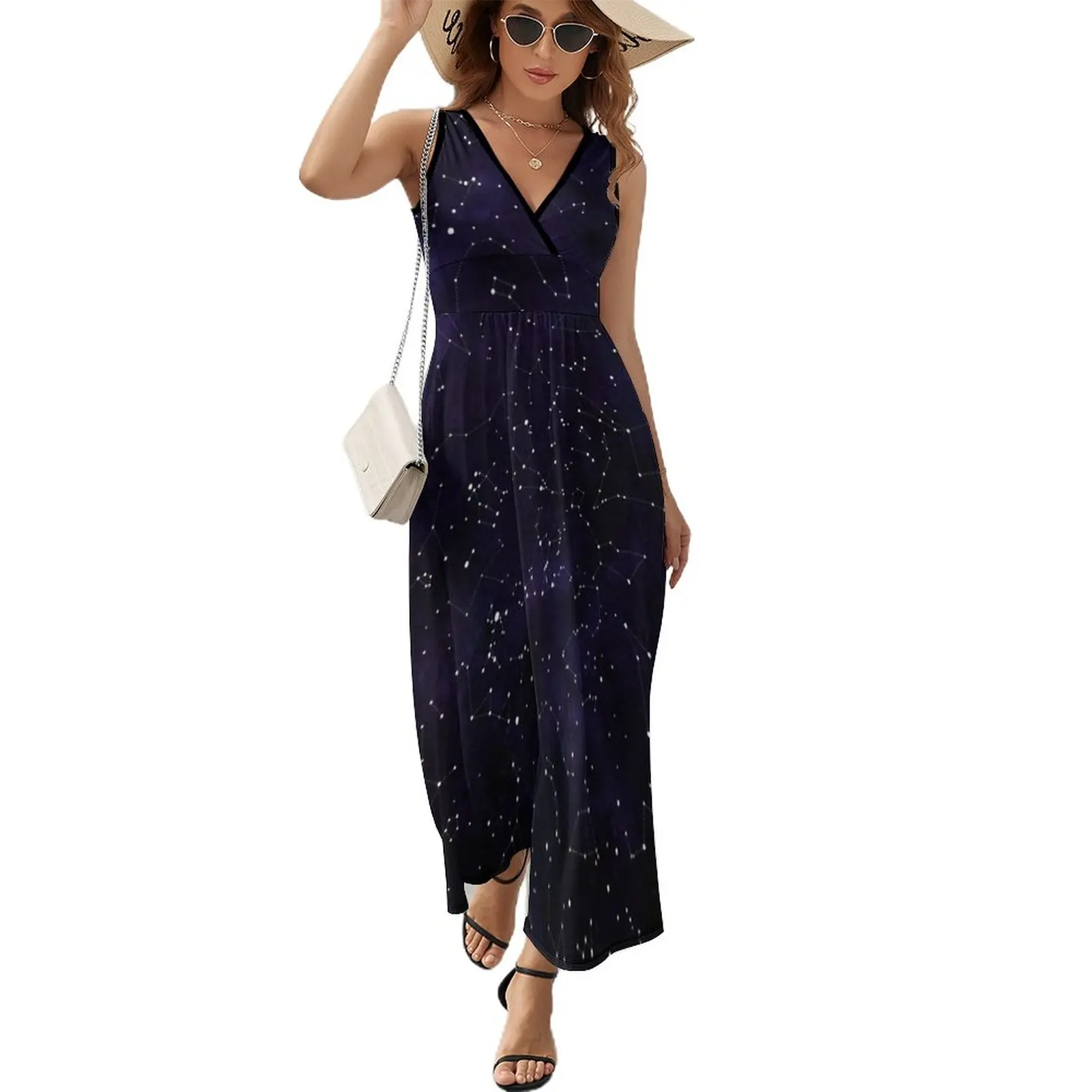 

Northern Hemisphere Constellations Sleeveless Dress chic and elegant woman dress Summer skirt