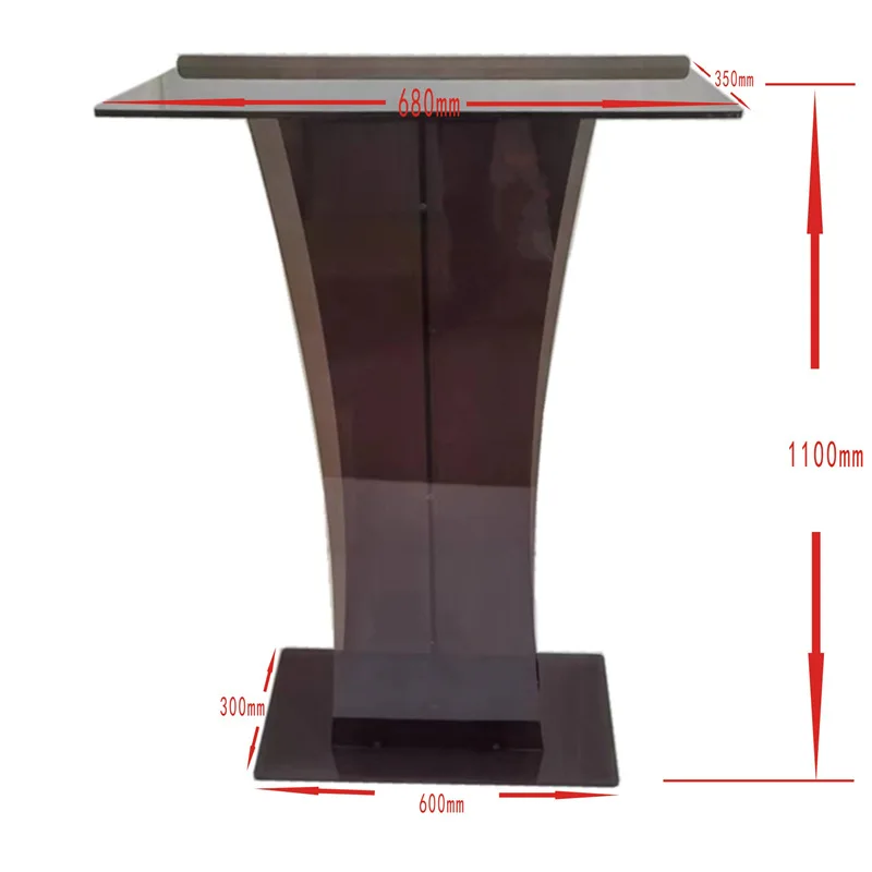 Acrylic Podium Pulpit Conference Church Black Stand Lectern Pulpit Office 