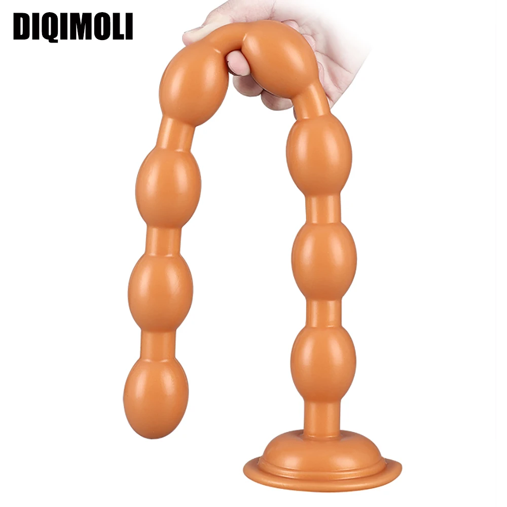 Silicone liquide surlongueur perles rondes Plug Anal gode dilatateur Anal doux masturbateur 50CM godemichet Anal sexe à_voghion.com